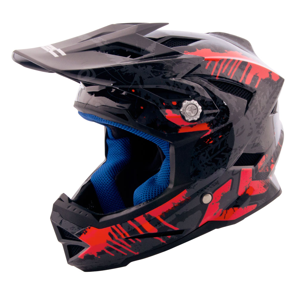 Gyerek downhill sisak W-TEC AP-42  szürke-piros  XXL(55-56) W-tec