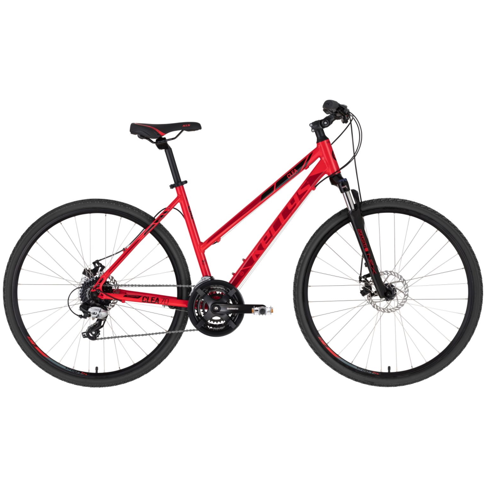 Női cross kerékpár KELLYS CLEA 70 28" - modell 2022  piros Kellys