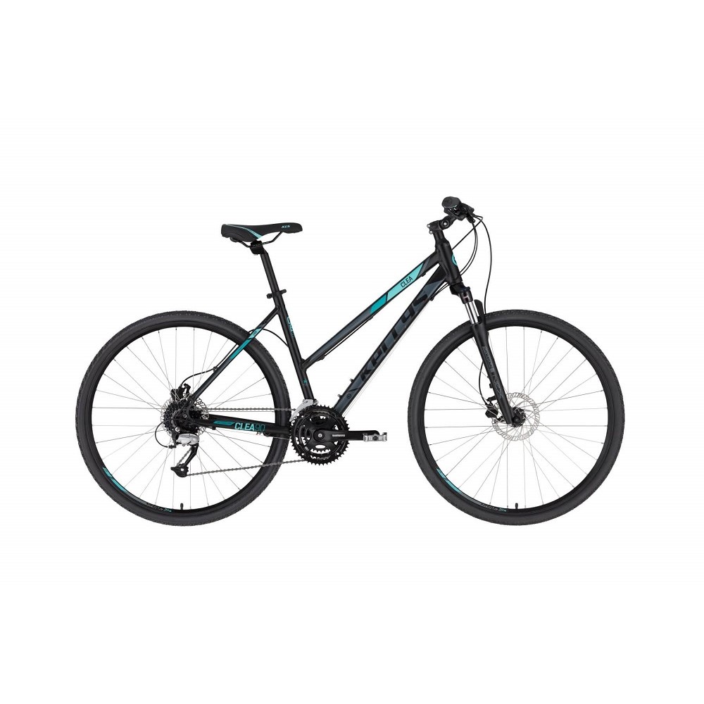 Női cross kerékpár KELLYS CLEA 90 28" - modell 2022  Fekete aqua Kellys