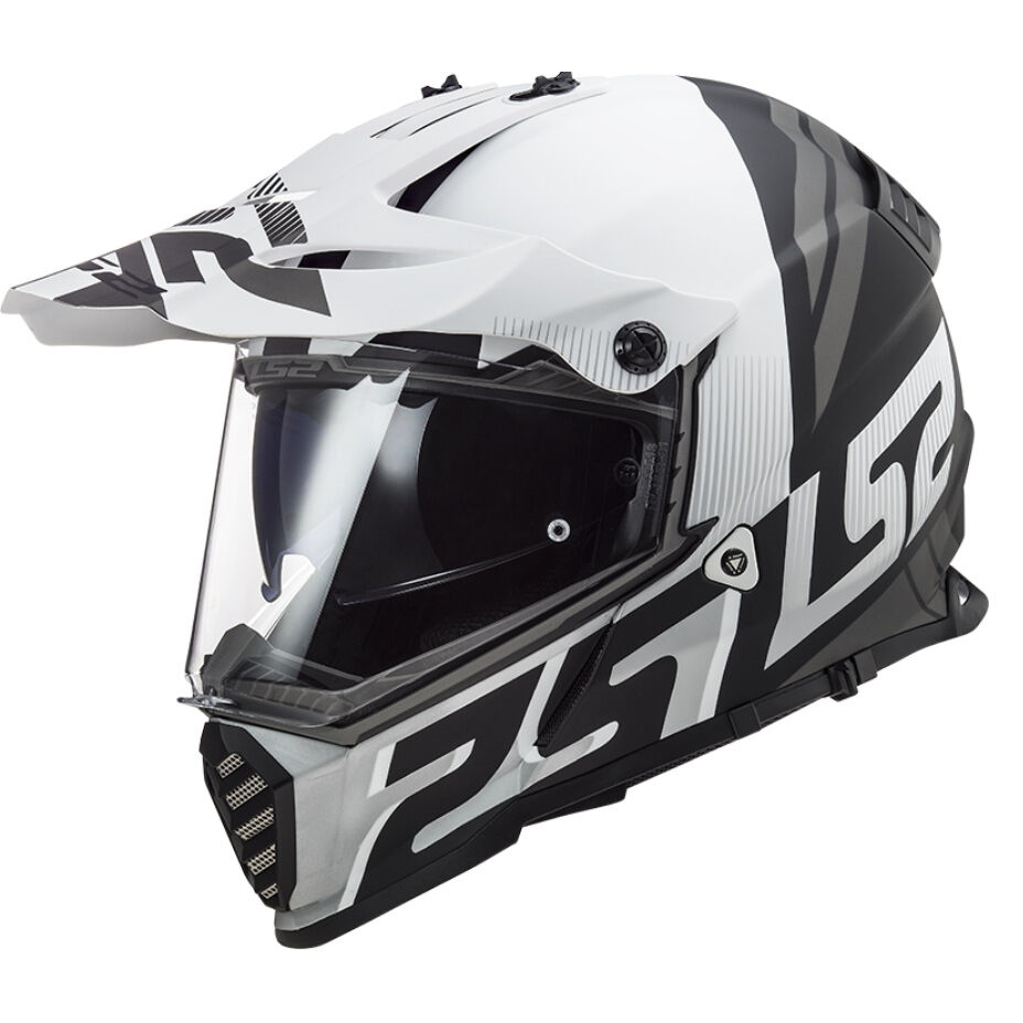 Motoros sisak LS2 MX436 Pioneer Evo  Evolve Matt Fehér Fekete Ls2