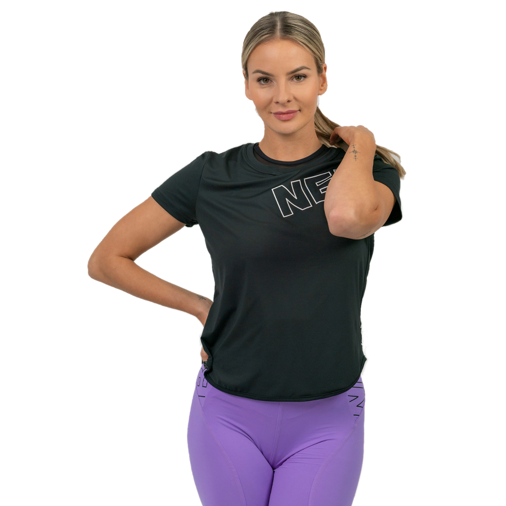 Funkcionális női póló Nebbia FIT Activewear 440  L  fekete Nebbia