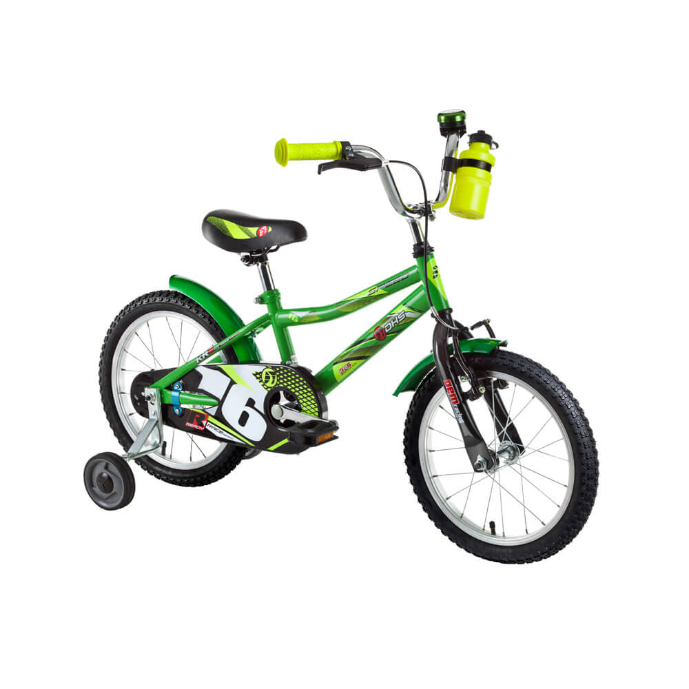Gyermek kerékpár DHS Speed 1601 16" - 2016 modell  zöld Dhs