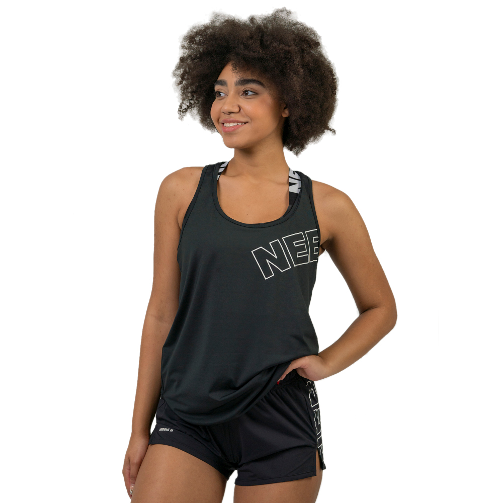 Női atlétatrikó Nebbia "Racer Back" FIT Activewear 441  fekete  L Nebbia