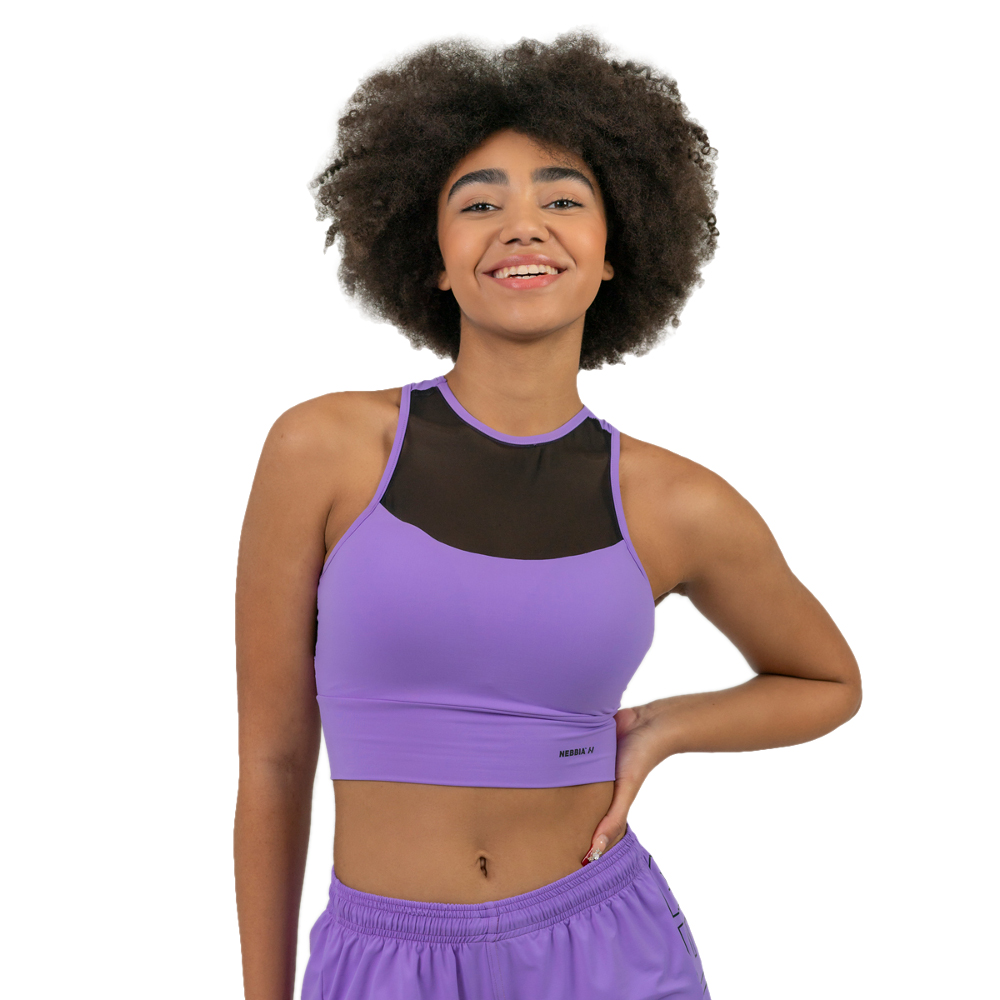 Párnázott sportmelltartó Nebbia FIT Activewear 437  lila  L Nebbia