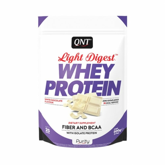 QNT LIGHT DIGEST WHEY 500G  fehér csokoládé Qnt usa