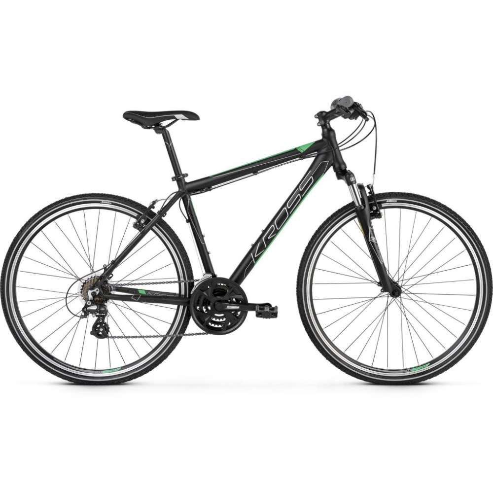 Cross kerékpár Kross Evado 2.0 28" - 2023  fekete/zöld  L (21'') Kross