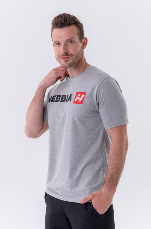 Nebbia Red "N" póló 292  világos szürke  M Nebbia