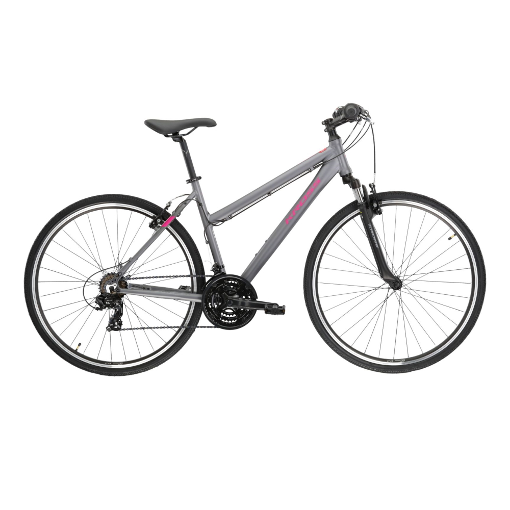 Női cross kerékpár Kross Evado 1.0 28" - 2023  grafit/málna Kross