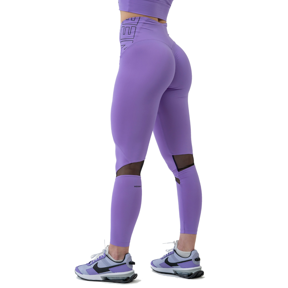 Női leggings magas derékkal Nebbia FIT Activewear 443  lila  L Nebbia