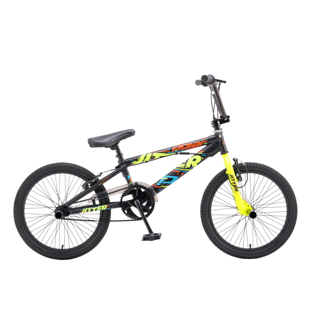 BMX kerékpár Polar Jitter 20" - 2023  fekete/sárga fluo  10" Polar bikes