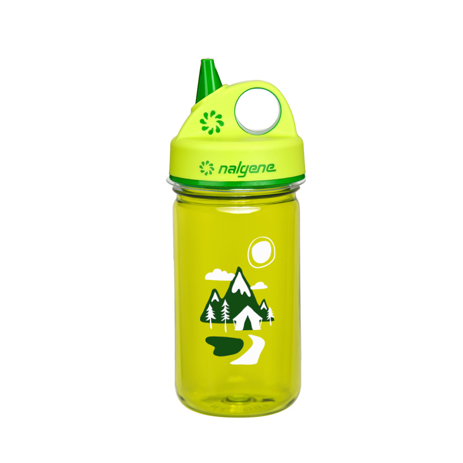 Gyerek kulacs NALGENE Grip'n Gulp 350 ml 2023  Zöld Trail Nalgene