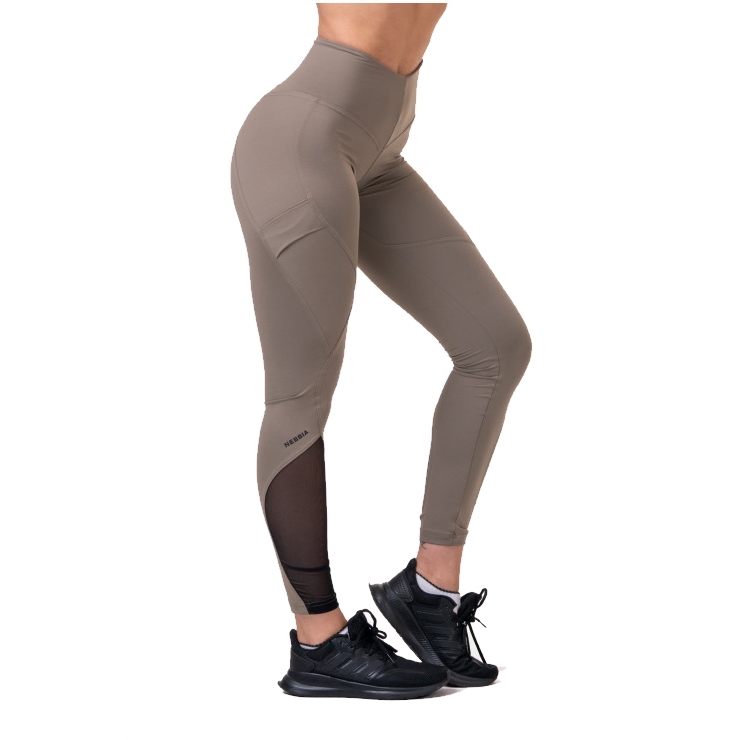 Női leggings magas derékkal Nebbia Fit a Smart 572  Mocha  XS Nebbia