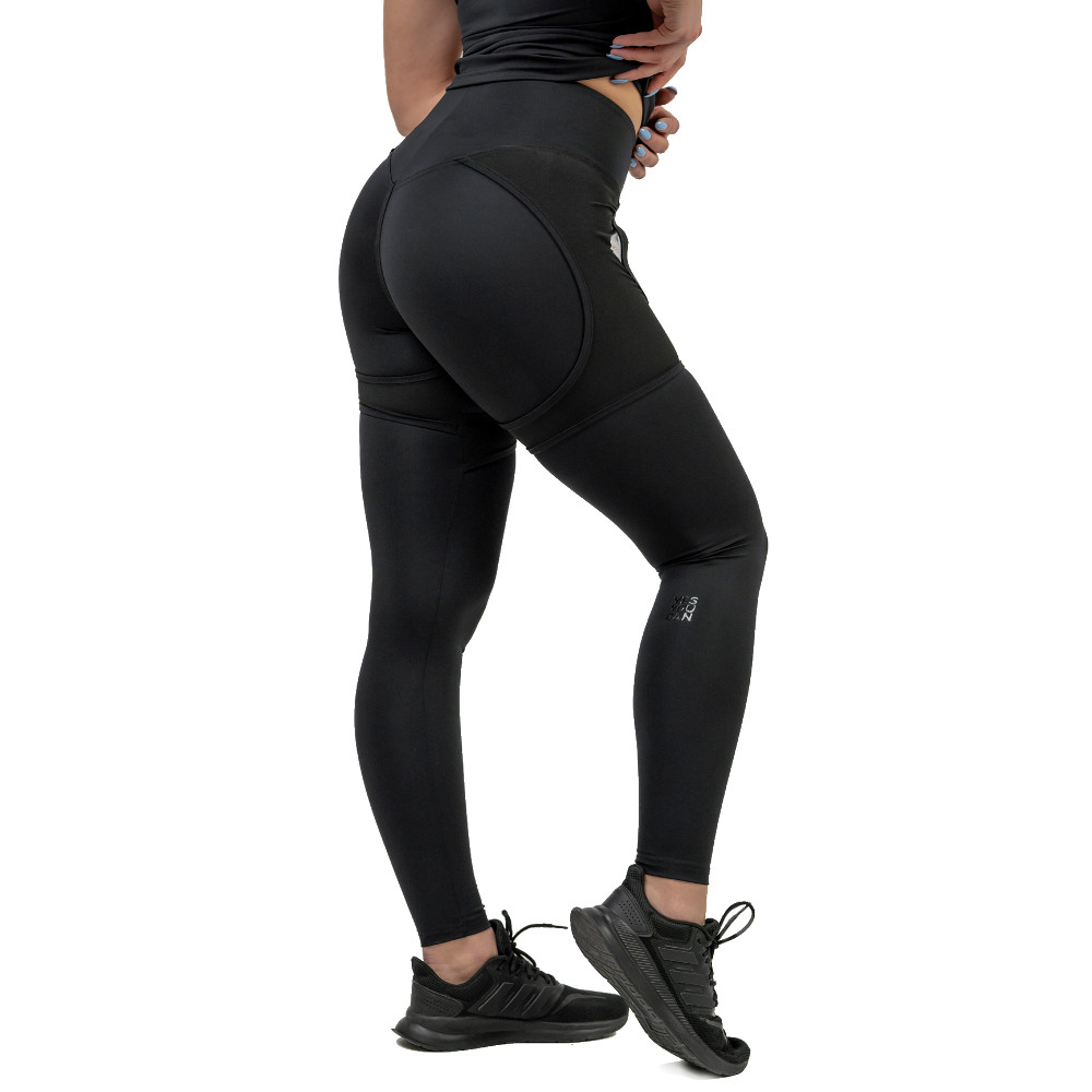 Női sportleggings hálóval Nebbia INTENSE Mesh 838  fekete  L Nebbia