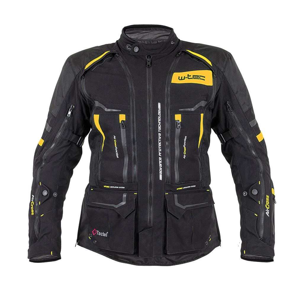 Motoros kabát W-TEC Aircross  fekete-arany  4XL W-tec