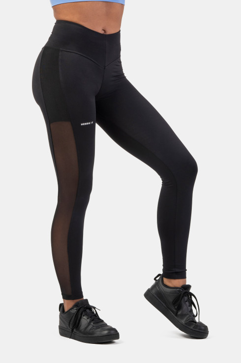 Nebbia fekete hálós leggings "Breathe"  L Nebbia