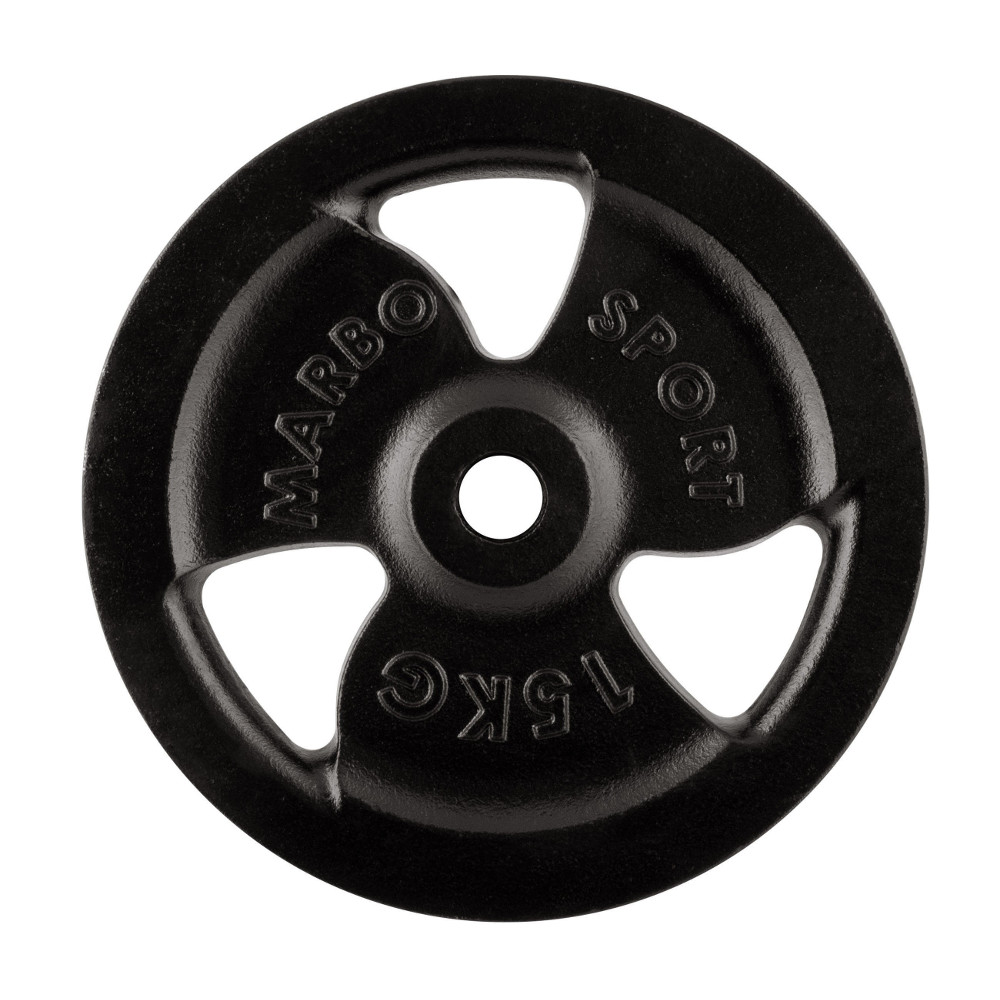 Öntöttvas súlytárcsa Marbo Sport MW-O15 Tri Grip 15 kg 30 mm Marbo