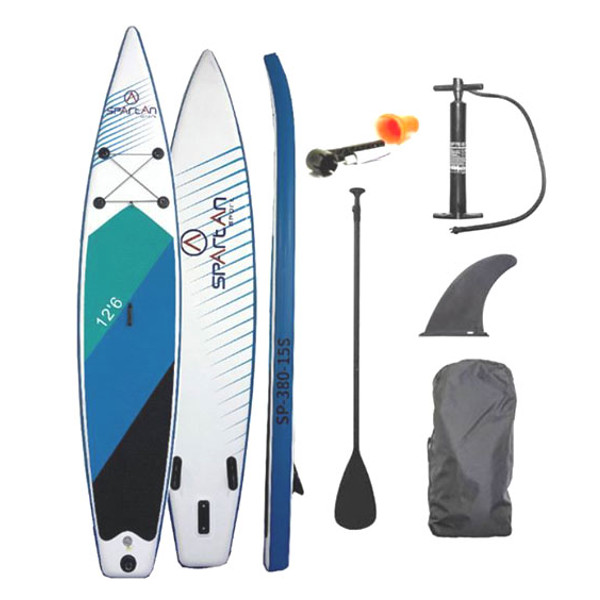 Paddleboard tartozékokkal Spartan SUP 12'6" White-Blue Spartan