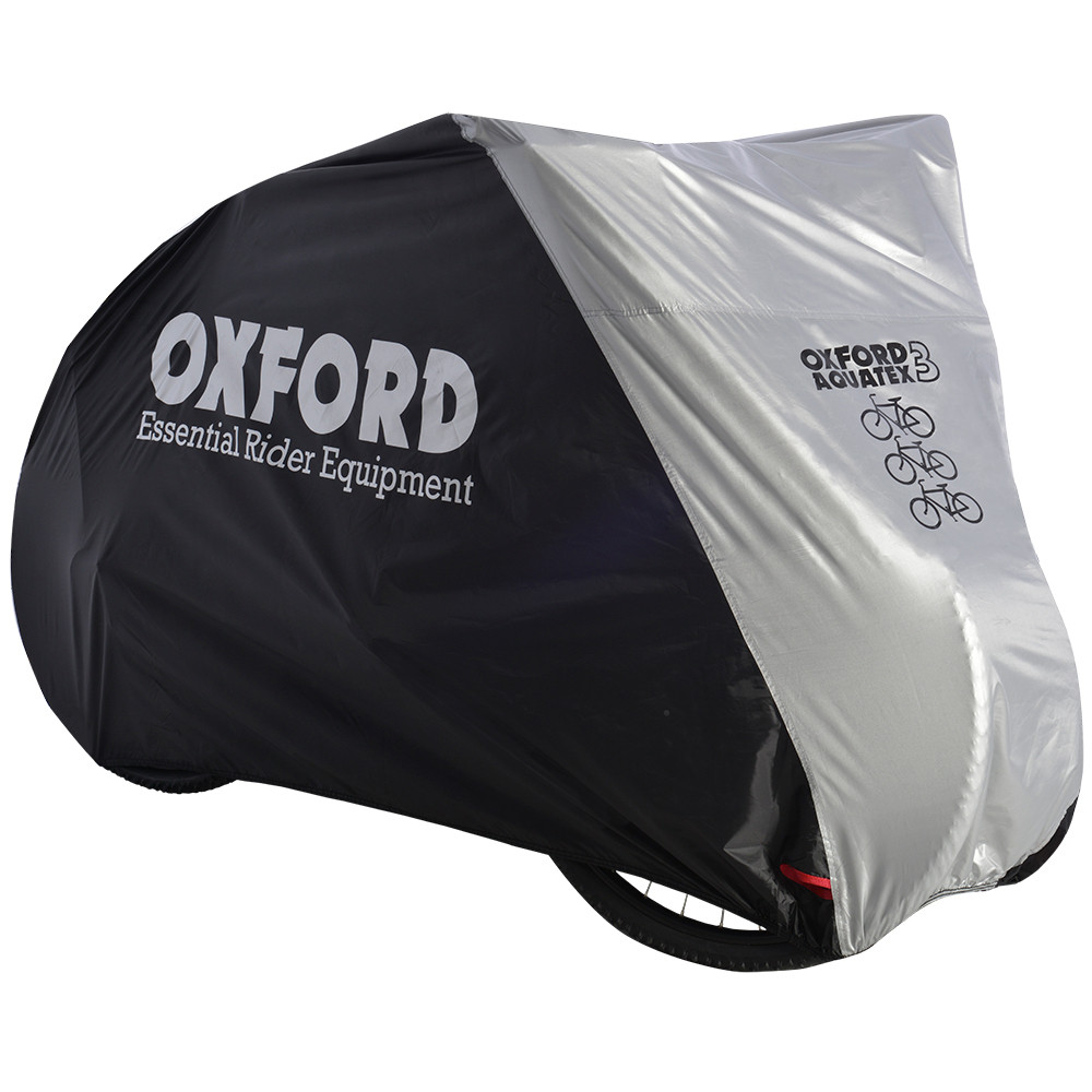 Ponyva 3 kerékpárra Oxford Aquatex Triple fekete/ezüst Oxford