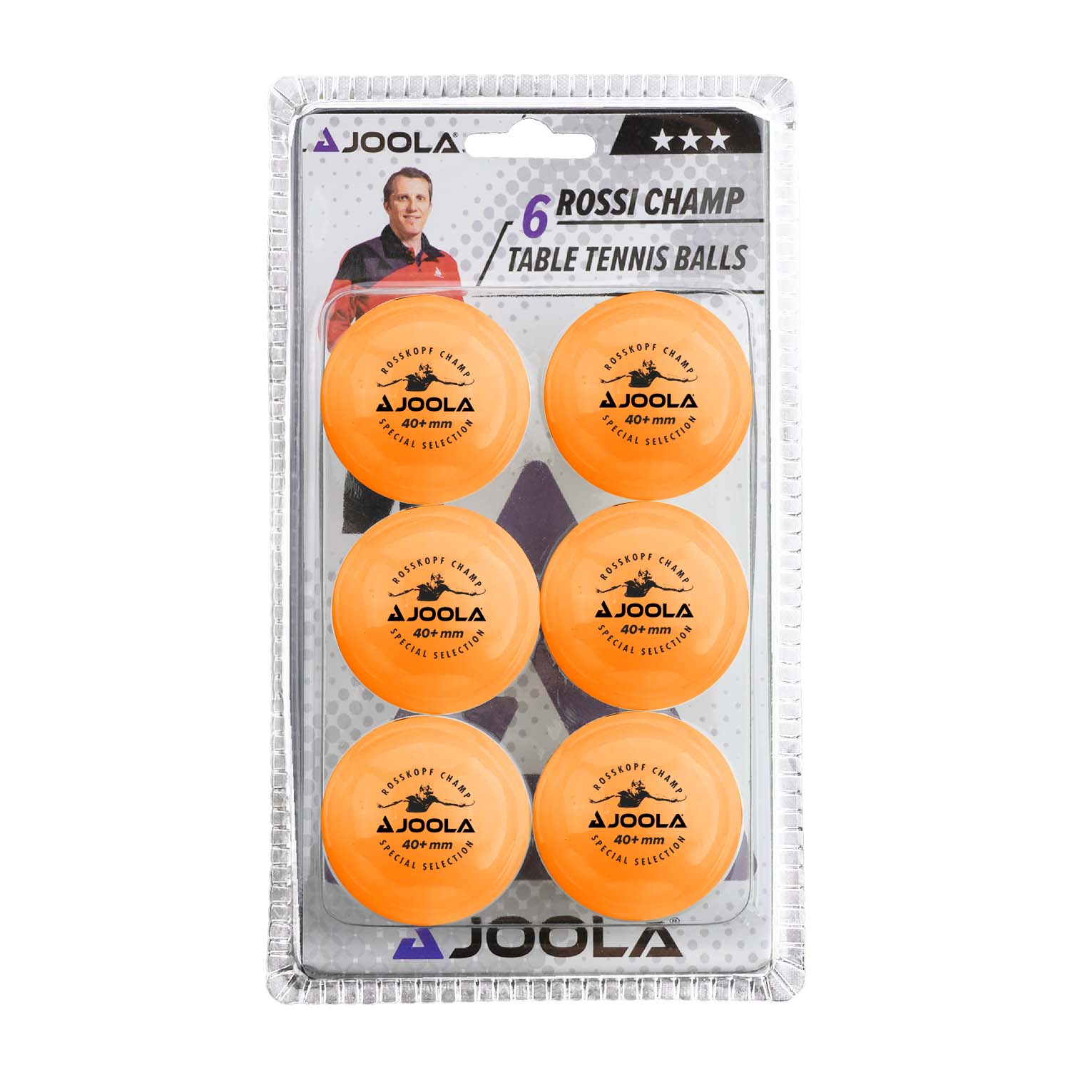 Pingpong labda Joola Rossi Champ (6/doboz)  narancssárga Joola