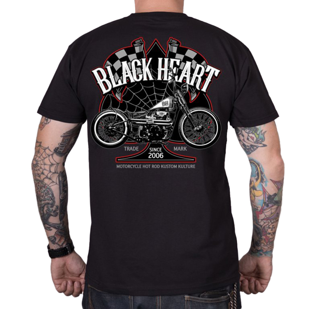 Póló BLACK HEART Chopper Race  fekete  L Black heart