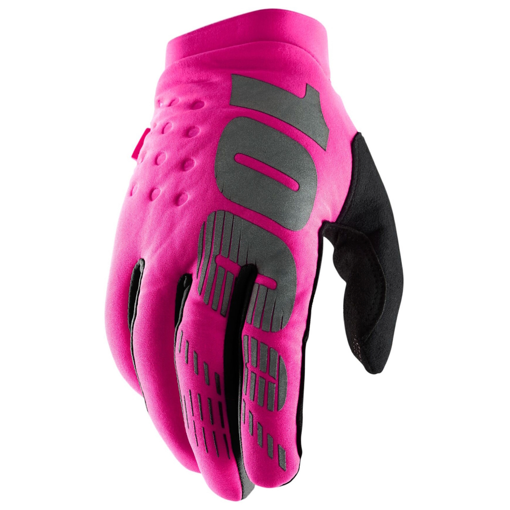 Női kerékpáros és motocross kesztyű 100% Brisker Women's rózsaszín/fekete  L 100%