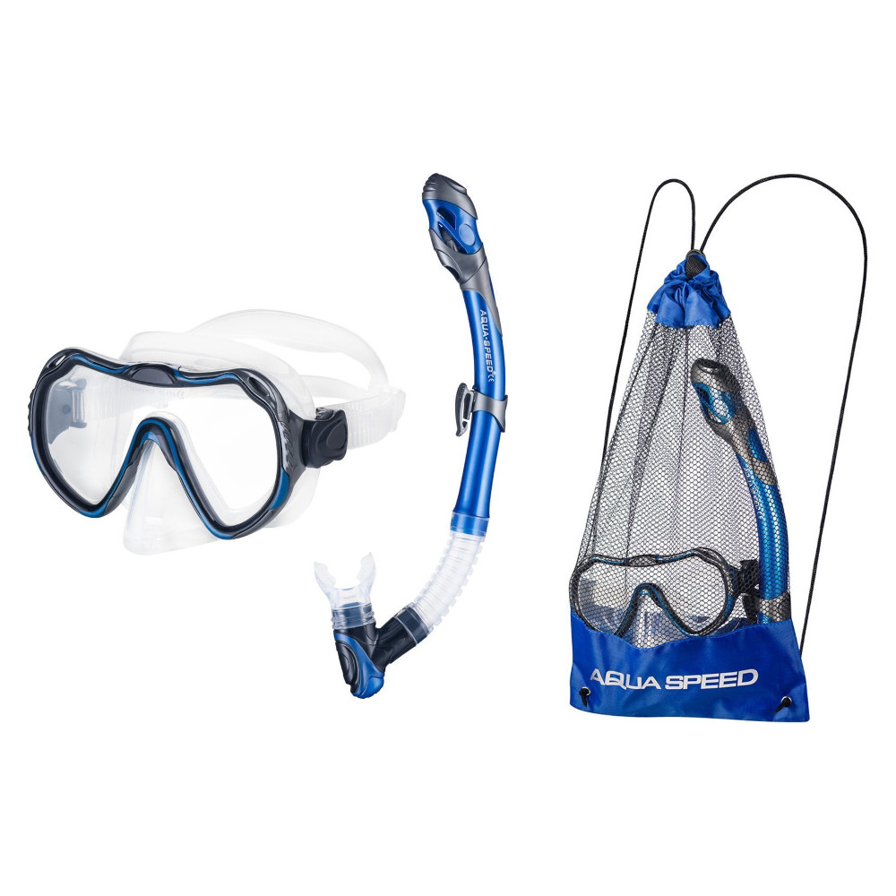 Snorkeling szett Aqua Speed Java+Elba  kék Aqua speed