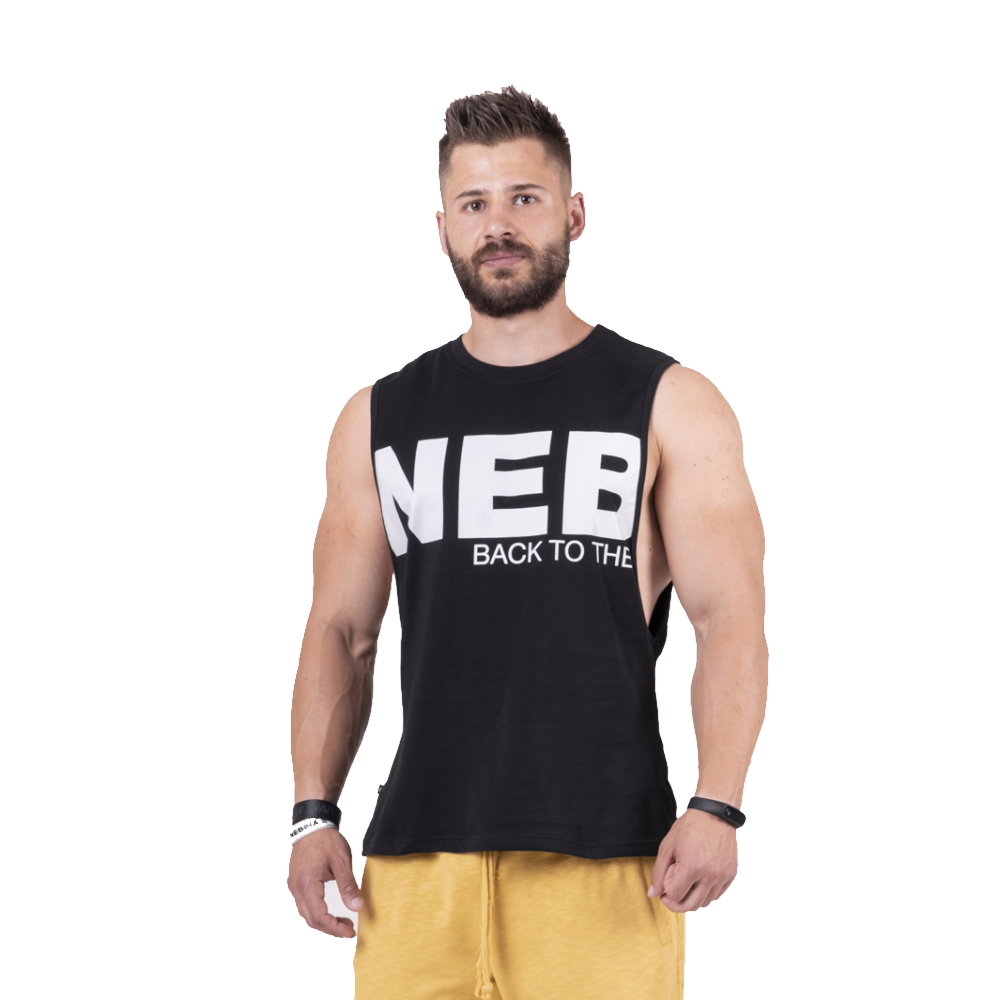Férfi atlétatrikó Nebbia Back to the Hardcore tank top 144  fekete  XXL Nebbia