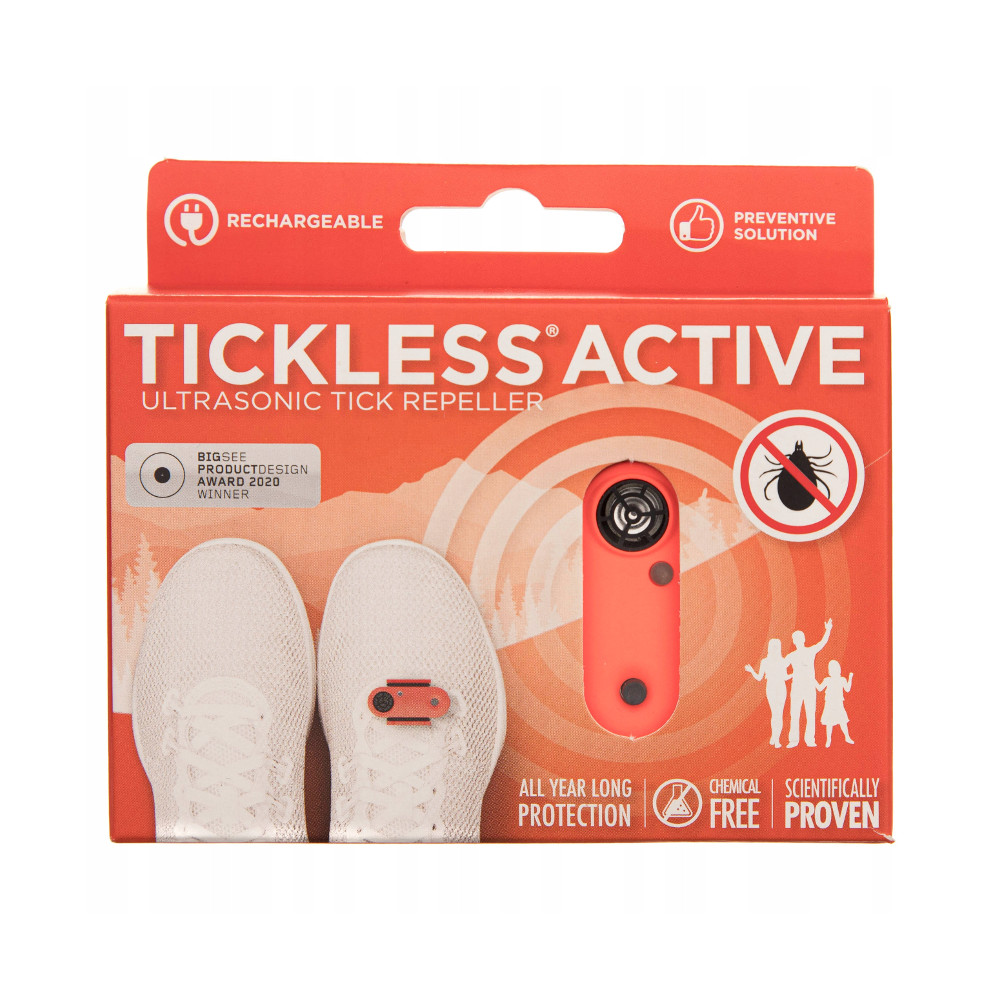 Ultrahangos riasztó kullancsok ellen Tickless Active sportolóknak  korall Tickless