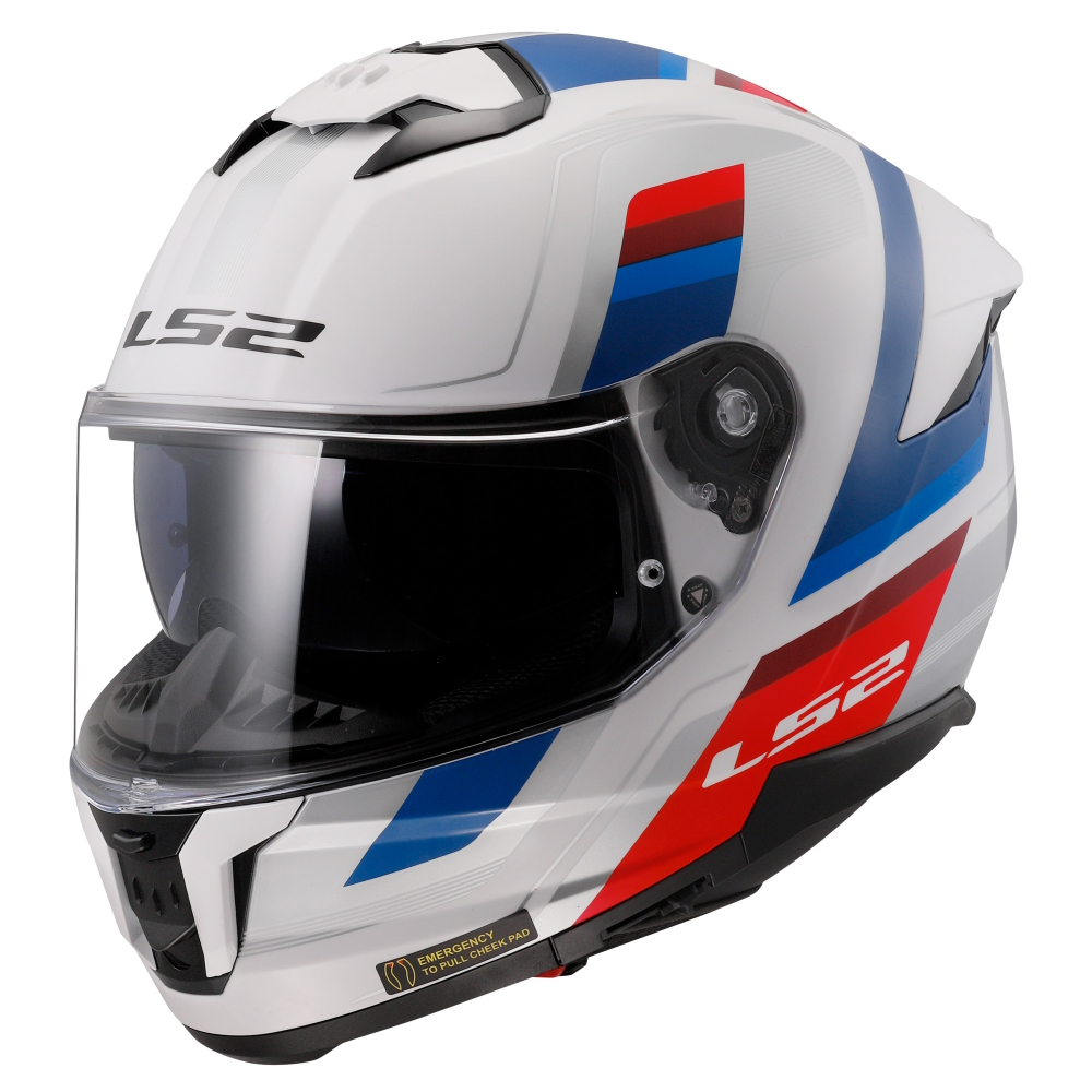 Bukósisak LS2 FF808 Stream II Vintage White Blue Red  XXL(63-64) Ls2