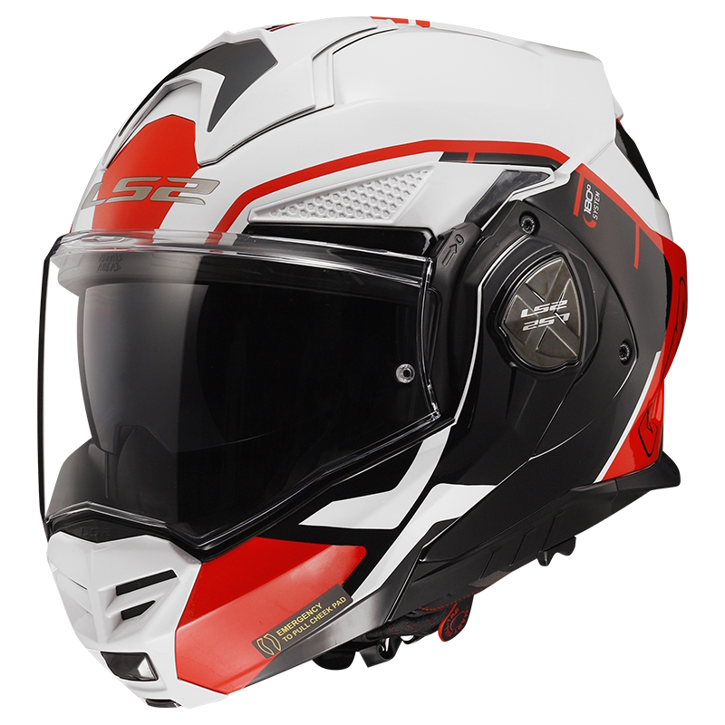 Flip-up bukósisak LS2 FF901 Advant X Metryk White Red P/J  S (55-56) Ls2