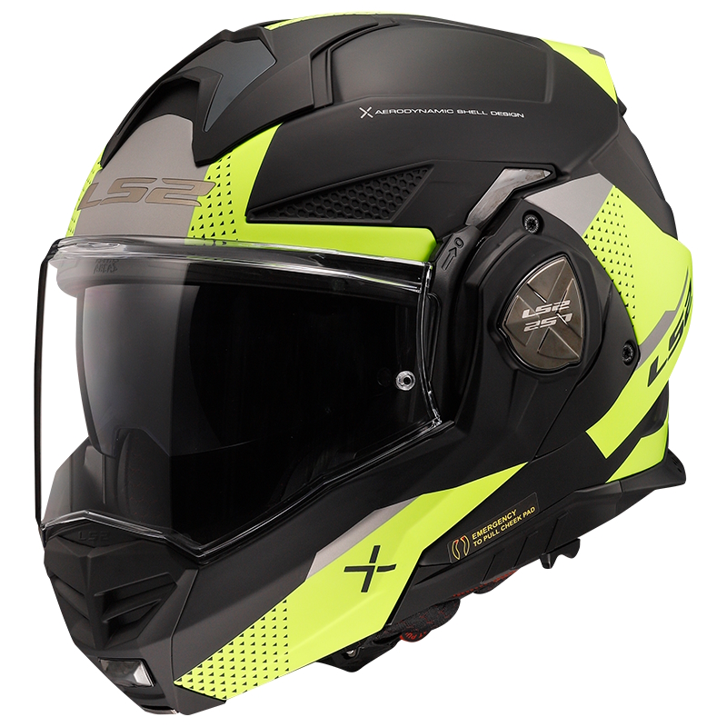Flip-up bukósisak LS2 FF901 Advant X Oblivion Matt Black H-V P/J  XS (53-54) Ls2
