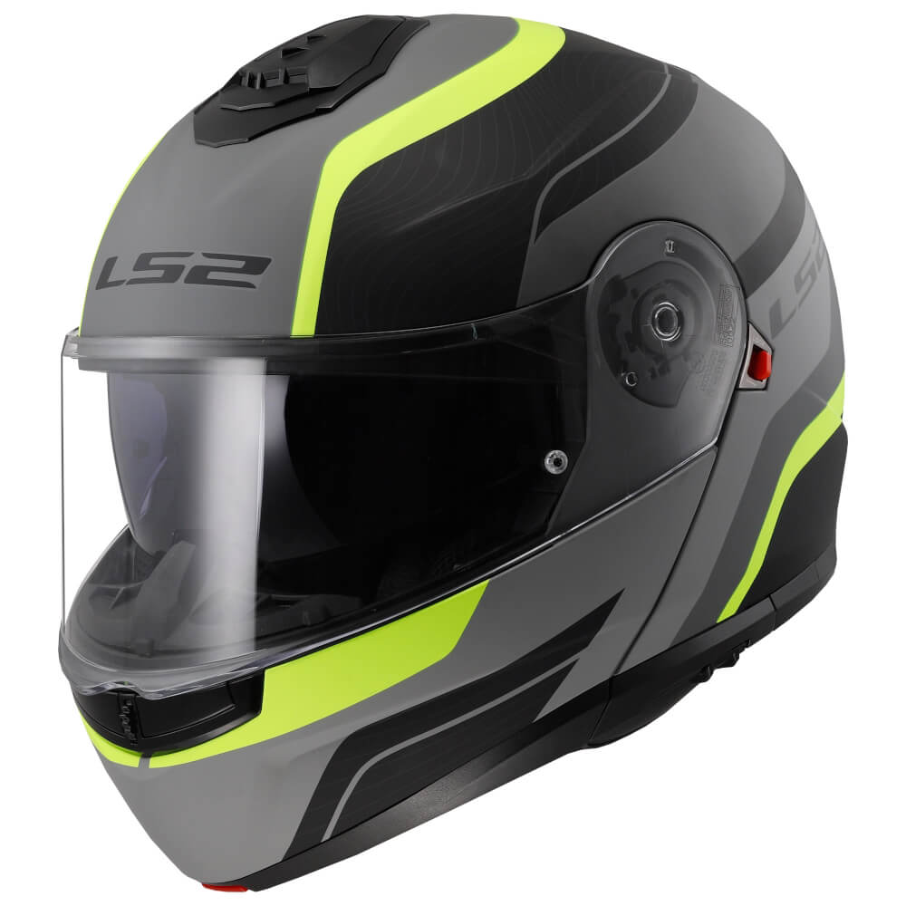 Flip-up bukósisak LS2 FF908 Strobe II Matt Black H-V Yellow  XS (53-54) Ls2