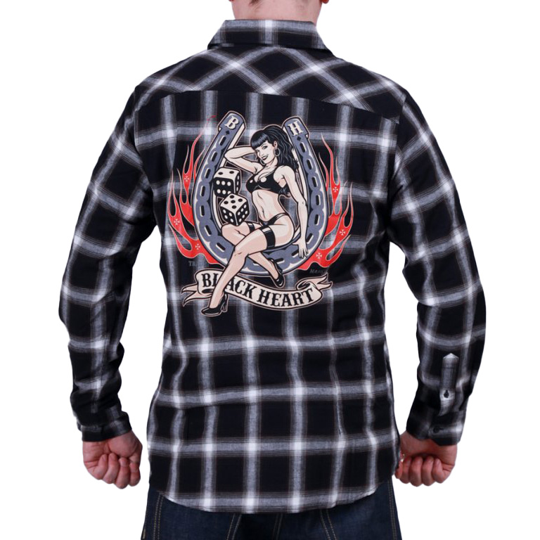 Ing BLACK HEART Lady Luck  fekete  XL Black heart