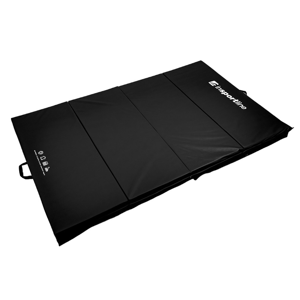 Összehajtható gimnasztikai szőnyeg inSPORTline Kvadfold 200x120x5 cm  fekete Insportline