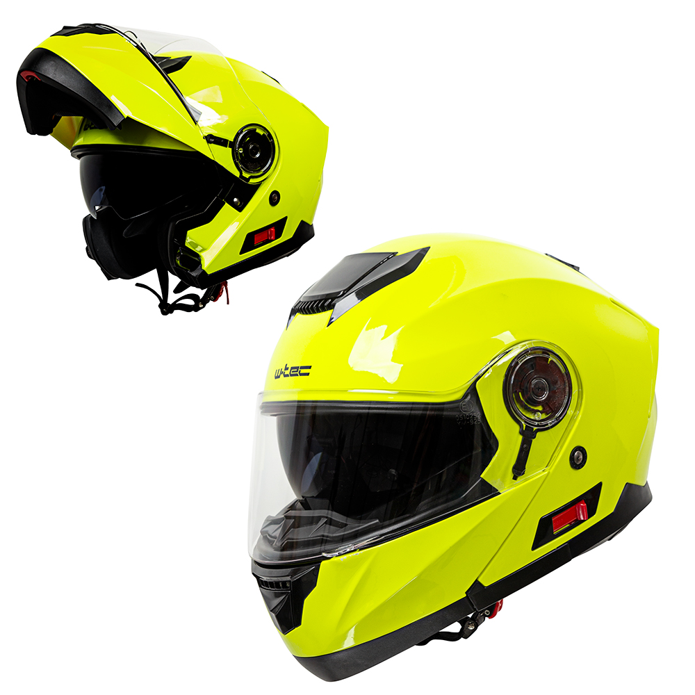 W-TEC Cullo felhajtható motoros bukósisak  fluo sárga  M(57-58) W-tec