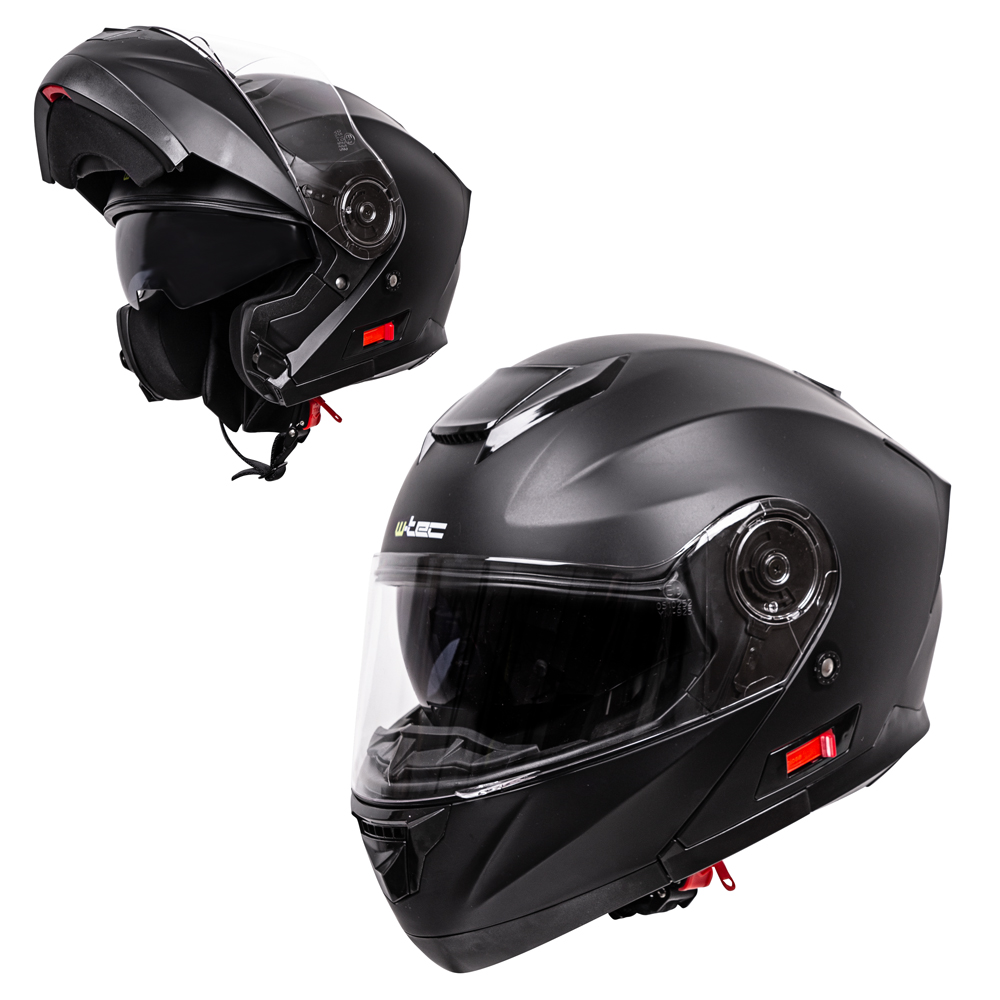W-TEC Cullo felhajtható motoros bukósisak  matt fekete  L(59-60) W-tec