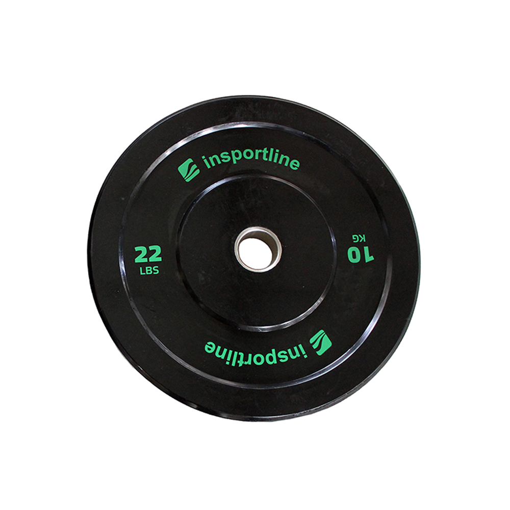 Gumis súlytárcsa inSPORTline Bumper Plate Lite 10 kg 50 mm Insportline