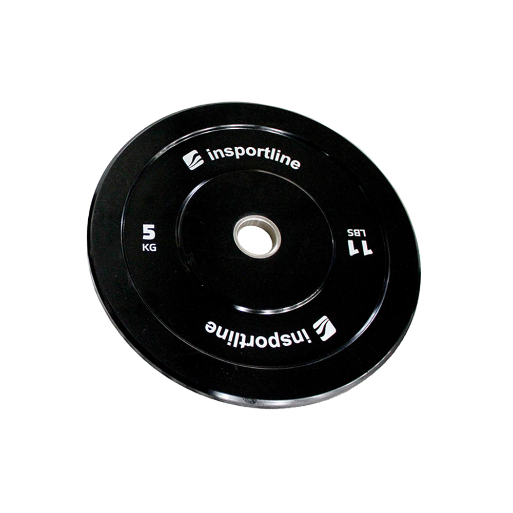 Gumis súlytárcsa inSPORTline Bumper Plate Lite 5 kg 50 mm Insportline