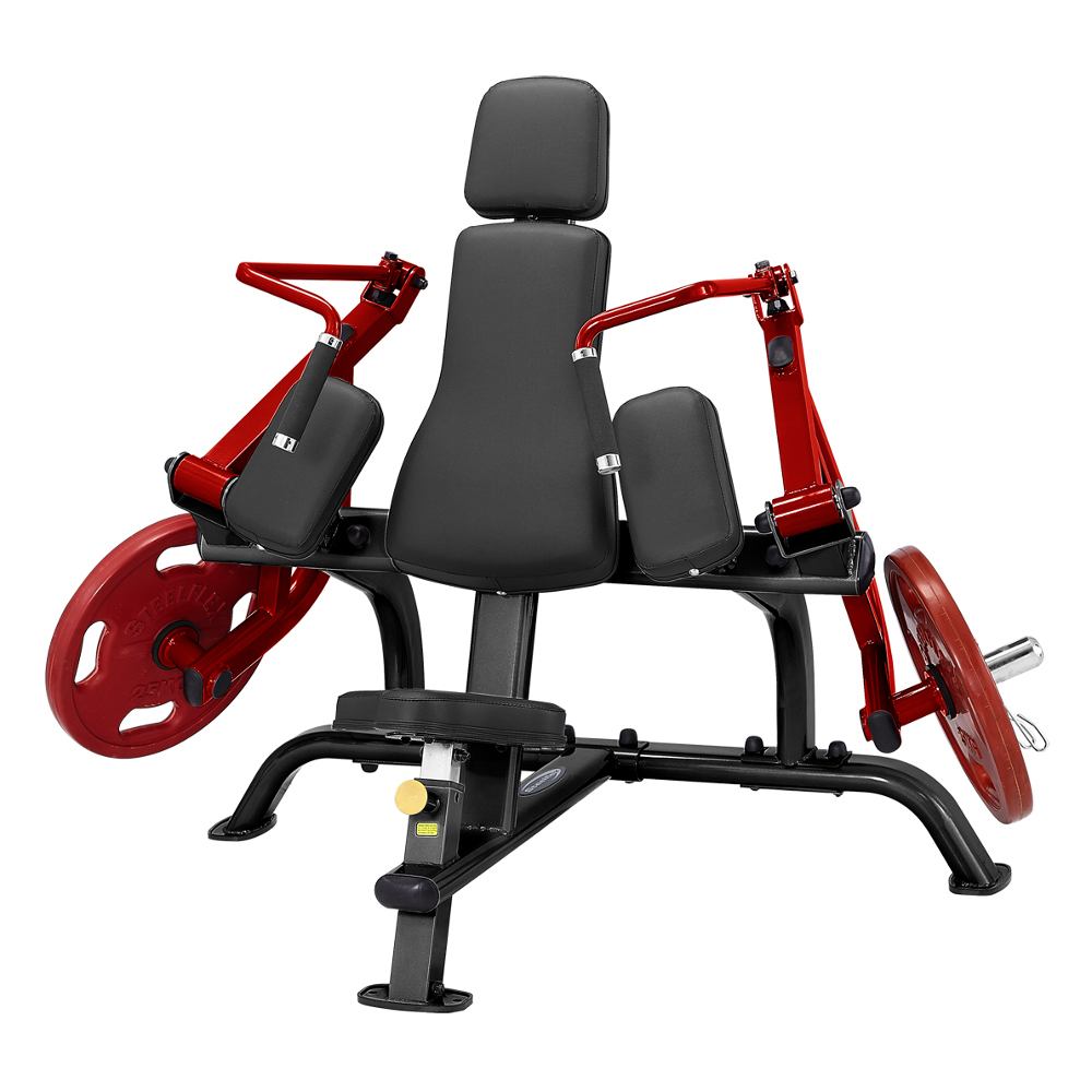 Izolált tricepsz gép Steelflex PlateLoad Line PLTE  fekete-piros Steelflex