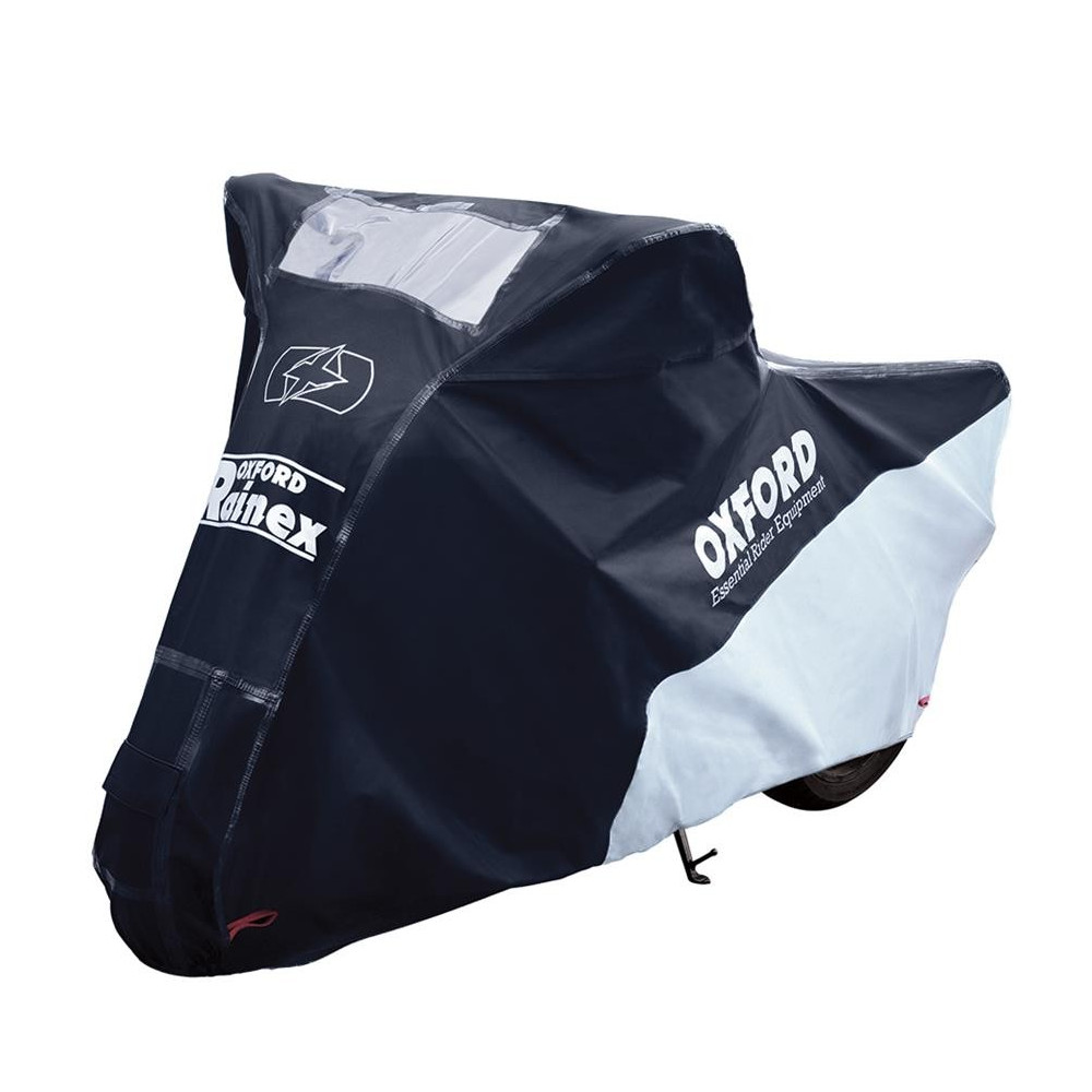Motorkerékpár ponyva Oxford Rainex M fekete/ezüst Oxford
