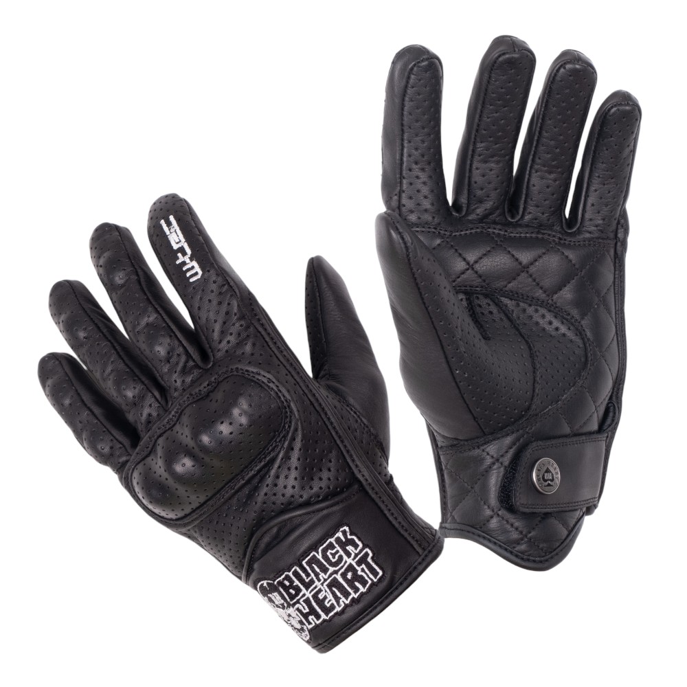 Bőr motoros kesztyű W-TEC Black Heart Rookah  fekete  4XL W-tec black heart