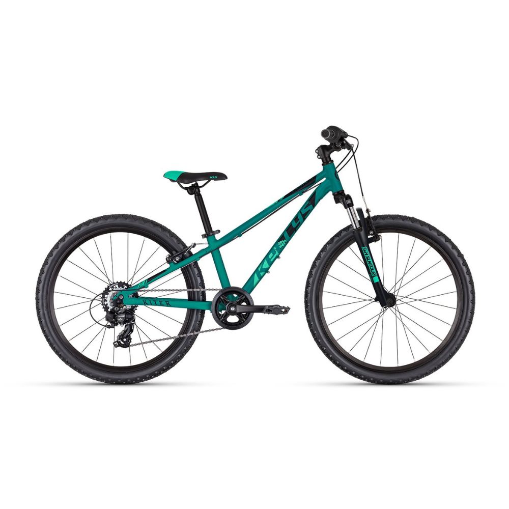 Gyerek kerékpár KELLYS KITER 50 24" - model 2025  Zöldeskék  11" (125-145 cm) Kellys