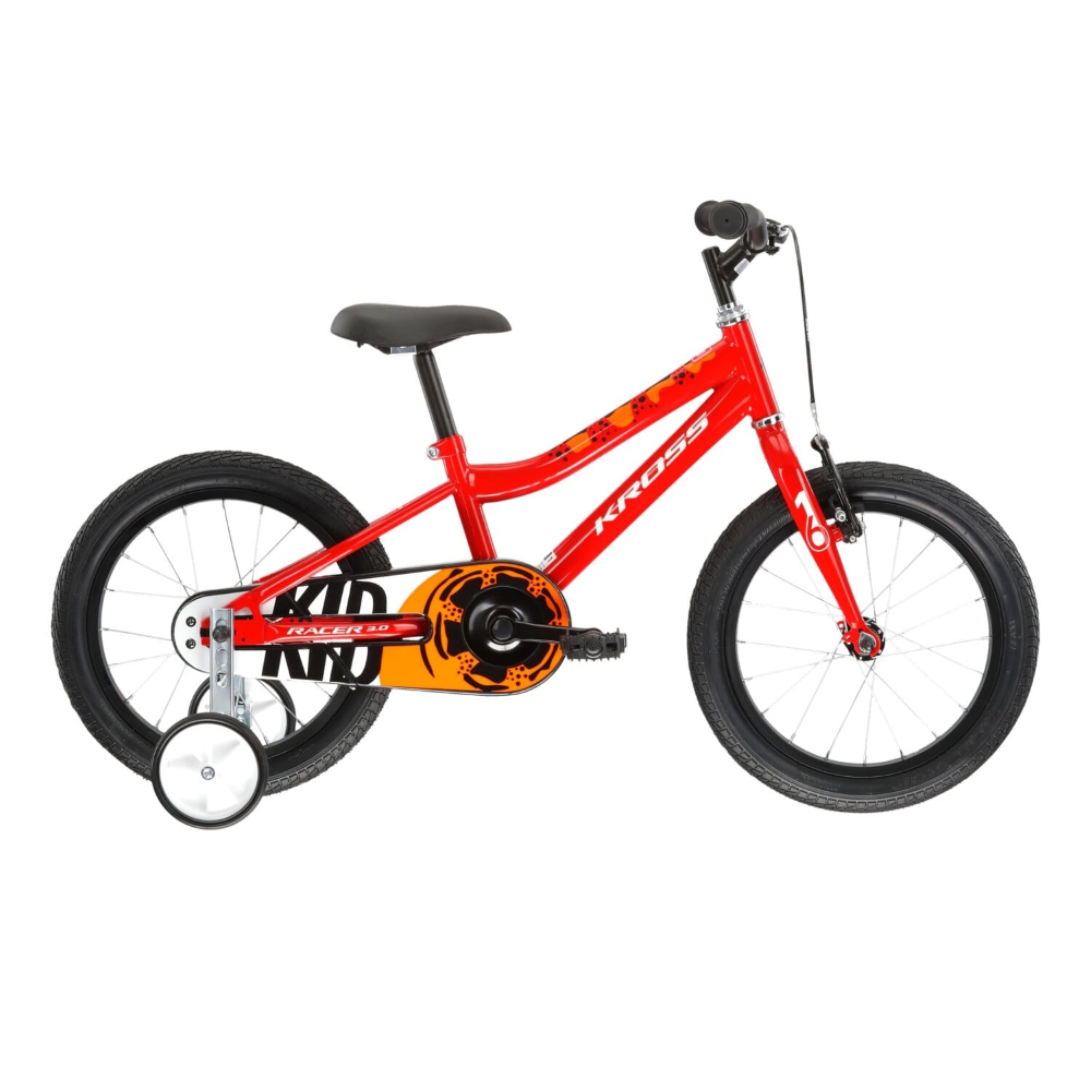 Gyerek kerékpár Kross Racer 3.0 16" Gen 005  piros/narancssárga/fehér  10" (110-130 cm) Kross