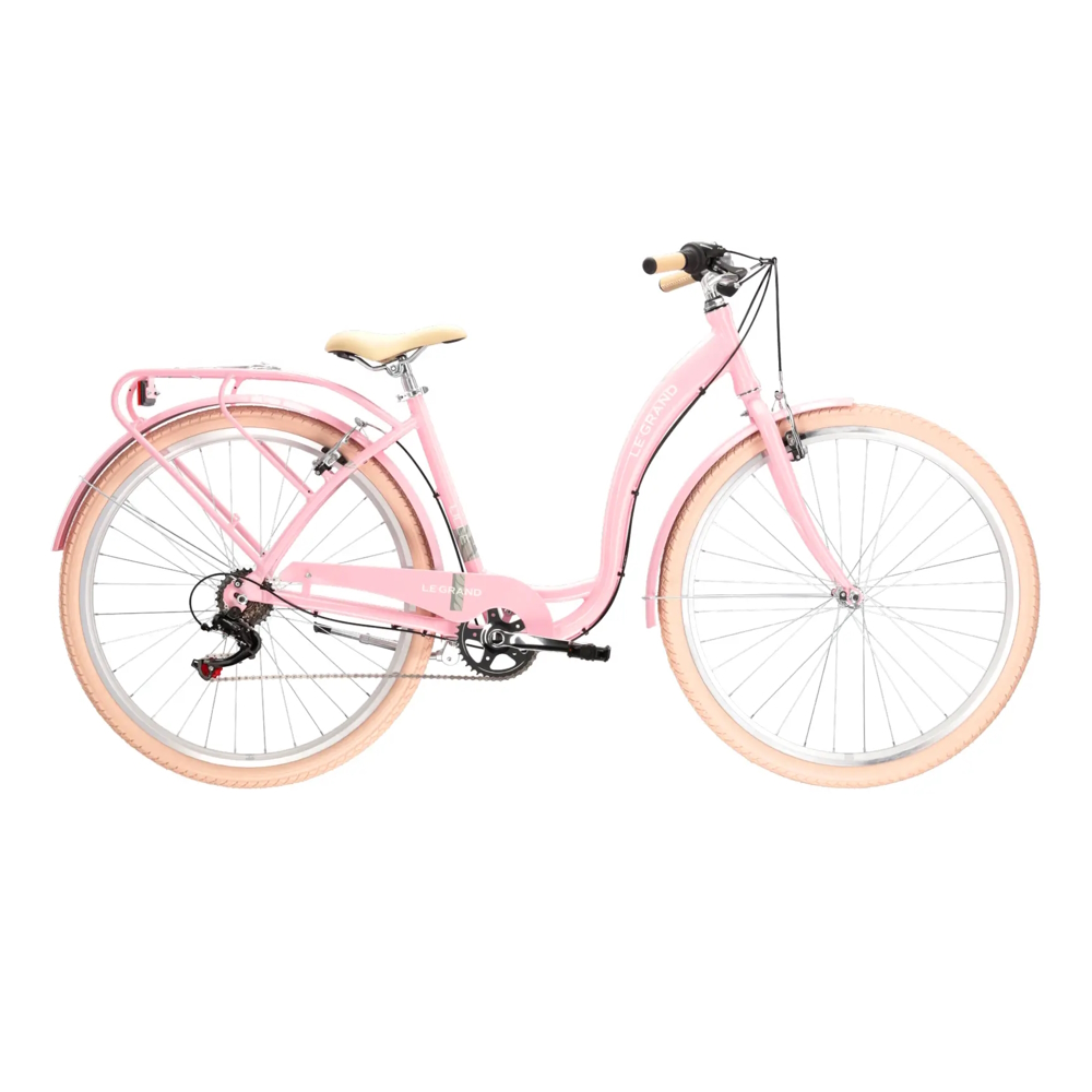 Női városi kerékpár Le Grand Lille 2 28" Gen 001  rózsaszín / szürke / fényes  L (19"