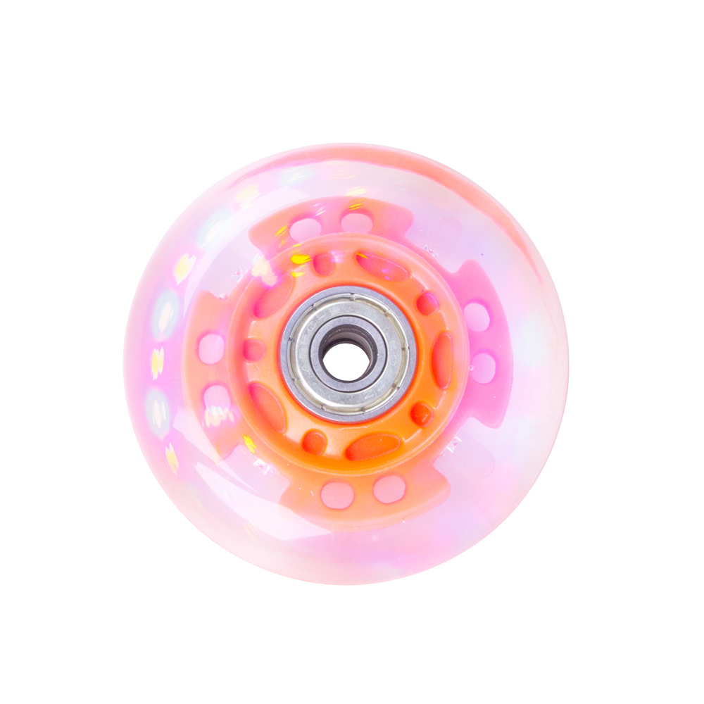 Világító kerék inline görkorcsolyára PU 70*24 mm ABEC 5 csapágyakkal  narancssárga Worker