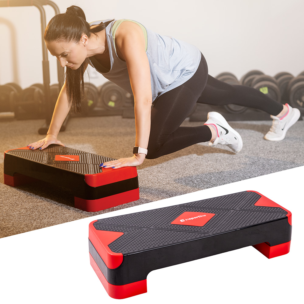 Aerobic step lépcső inSPORTline AS150  fekete-piros Insportline