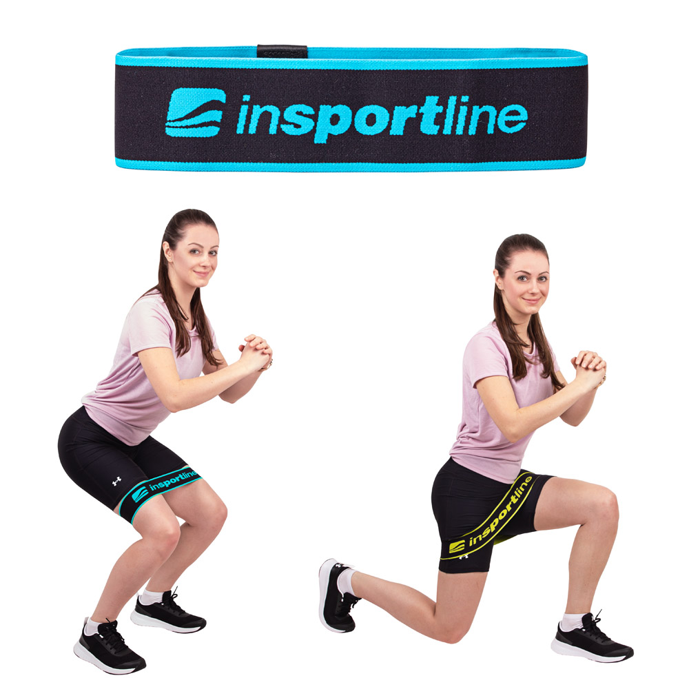 Erősítő hurok inSPORTline Hiplop M  azúrkék Insportline