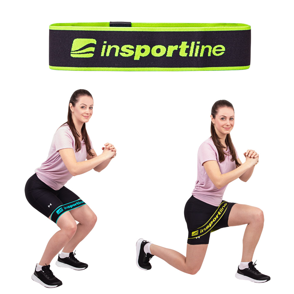 Erősítő hurok inSPORTline Hiplop S  fluo zöld Insportline