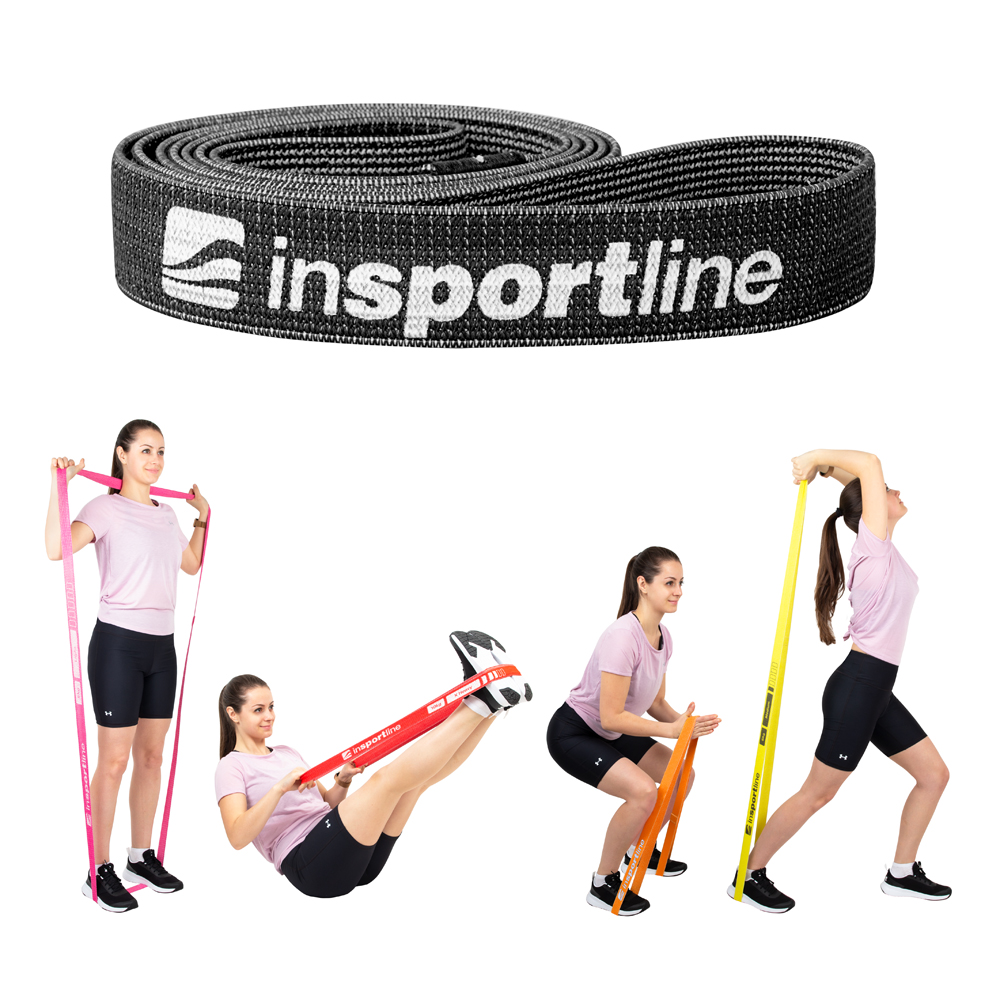 Erősítő szalag inSPORTline Rand XXX Strong  sötét szürke Insportline