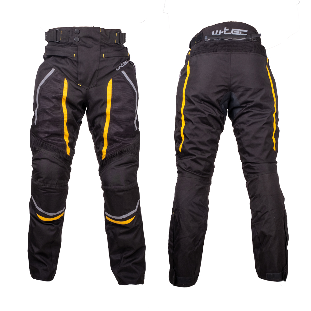 Férfi nyári motoros nadrág W-TEC Toranio  fekete-sárga  4XL W-tec